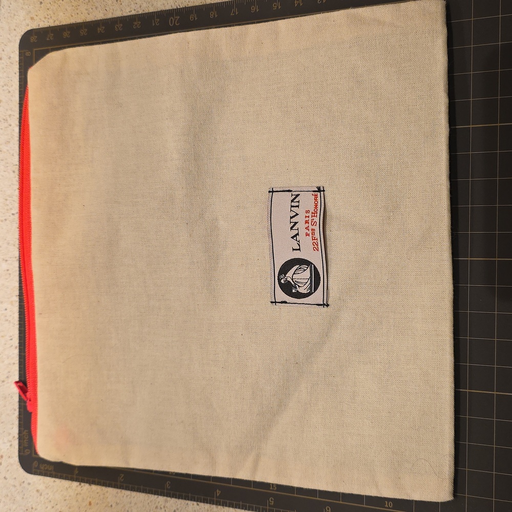 Upcycled LANVIN Zip Pouch
